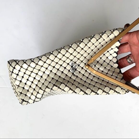 VINTAGE WHITING & DAVIS LARGE METAL MESH BAG - Picture 5 of 8